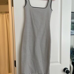 Zara Striped Black and White Dress